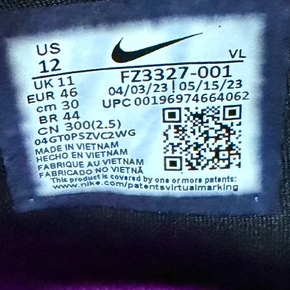 New Nike Baseball Cleats Alpha Huarache Elite 4 Mid Rainbow FZ3327-001 Men’s 12 - Picture 6 of 7